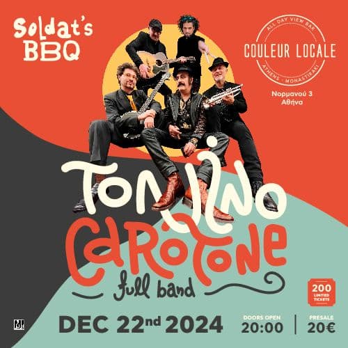 Tonino Carotone (Full Band) at Couleur Locale Athens // Soldat's BBQ